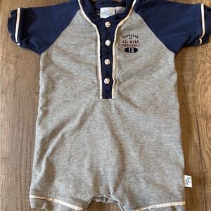 Vintage 2000s Y2K 2nd Step Baby Boy Outfit Romper Baseball Size 24mo